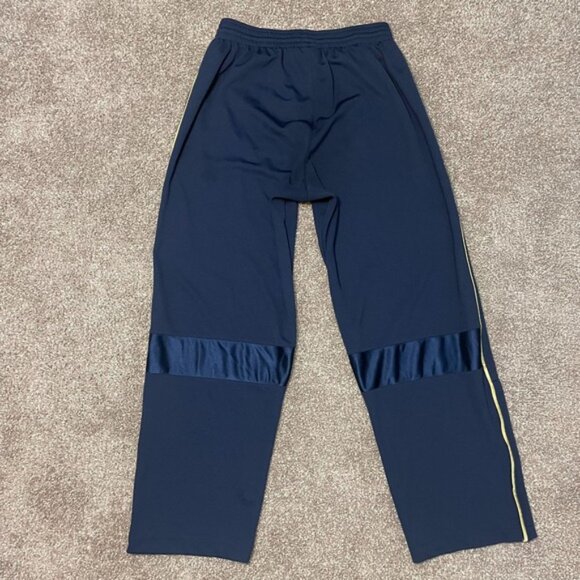 Y2K Nike Track Pants Mens LG Navy Gold Ankle Zip Sweatpants Silver Tag Vintage - Picture 2 of 7